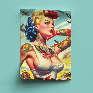 Papier Mousseline Pinceau tatoué vintage