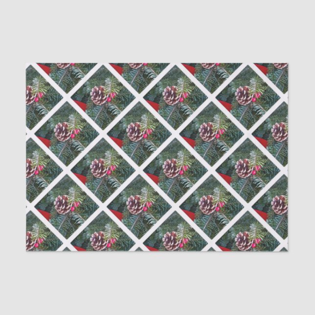 Papier Mousseline Pine de vacances (Recto)