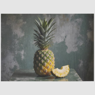 Papier Mousseline Pineapple & Slice Rustic Grunge Decoupage 