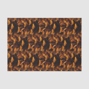 Papier Mousseline Pinecone motif chute rustique nature brun noir