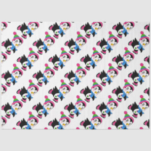 Papier Mousseline Pingouins mignons