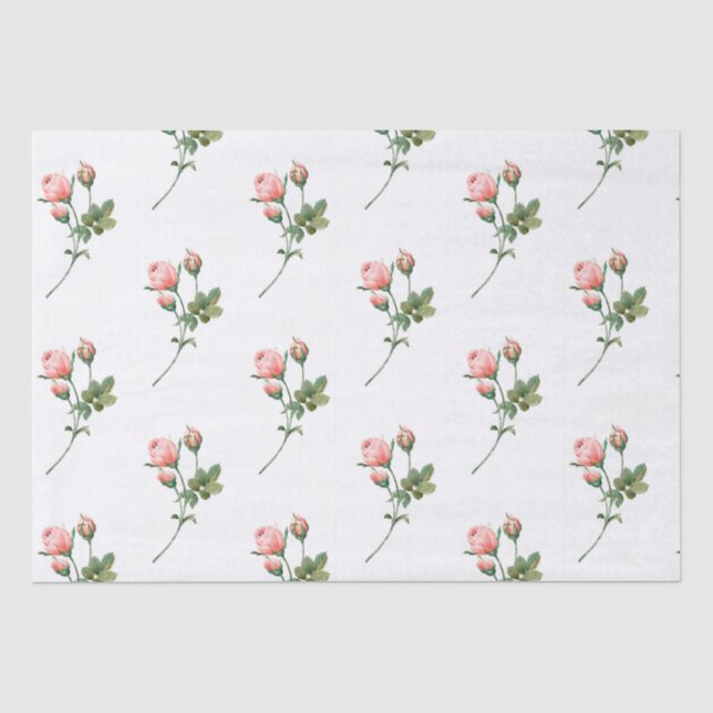 Papier Mousseline Pink Blushing Rose Small Business Packaging (Recto)