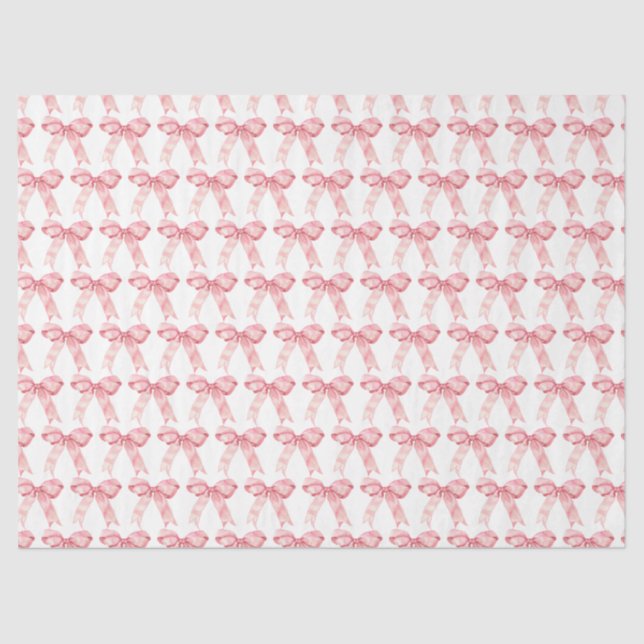 Papier Mousseline Pink Coquette Bow (Recto)