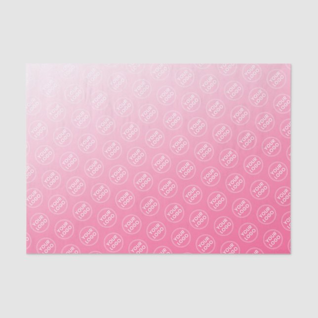 Papier Mousseline Pink dégradé logo tissu papier entreprise emballag (Recto)