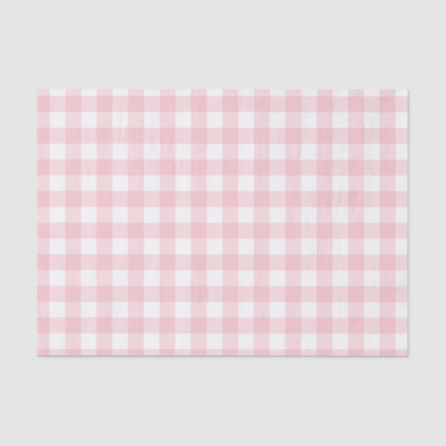 Papier Mousseline Pink En vichy Cochez la case Enveloppement Cadeau  (Recto)