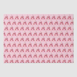 Papier Mousseline Pink First Cherry & Cupcake Anniversaire