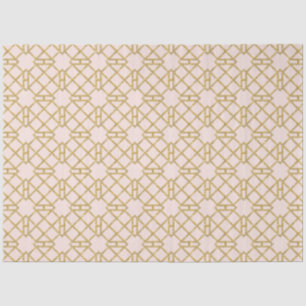 Papier Mousseline Pink n Gold Art déco Chinois Chippendale Découpage