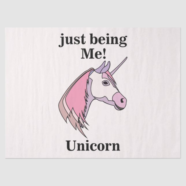 Papier Mousseline Pink Purple Unicorn Head (Recto)