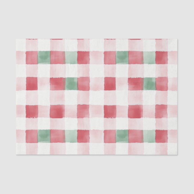 Papier Mousseline Pink Red Green Motif Noël (Recto)