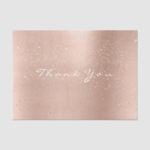 Papier Mousseline Pink Rose Gold Confetti Blush Merci Nom