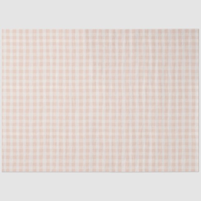 Papier Mousseline Pink Rustic En vichy Spring Farmhouse (Recto)