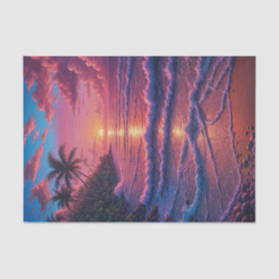 Papier Mousseline Pink Sands Beach Cove Découpage   Plage tropicale