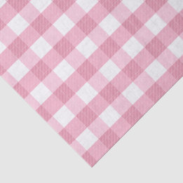 Papier Mousseline Pink & White Classic Gingham Pattern