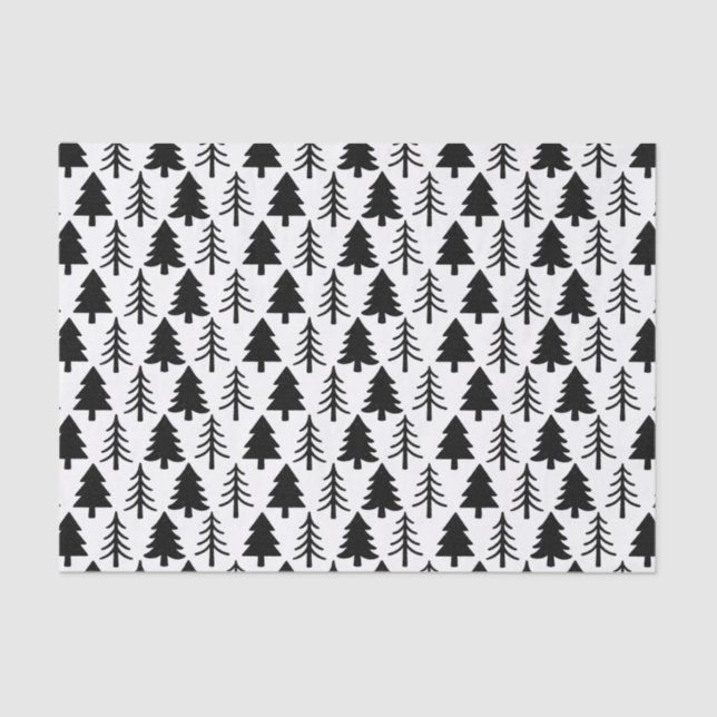 Papier Mousseline Pins de Noël (Recto)