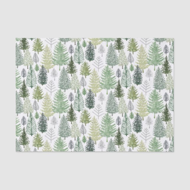 Papier Mousseline Pins d'hiver (Recto)