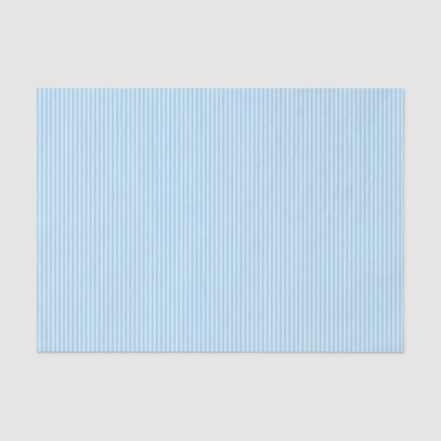 Papier Mousseline Pinstripes Bleu Pastel (Recto)