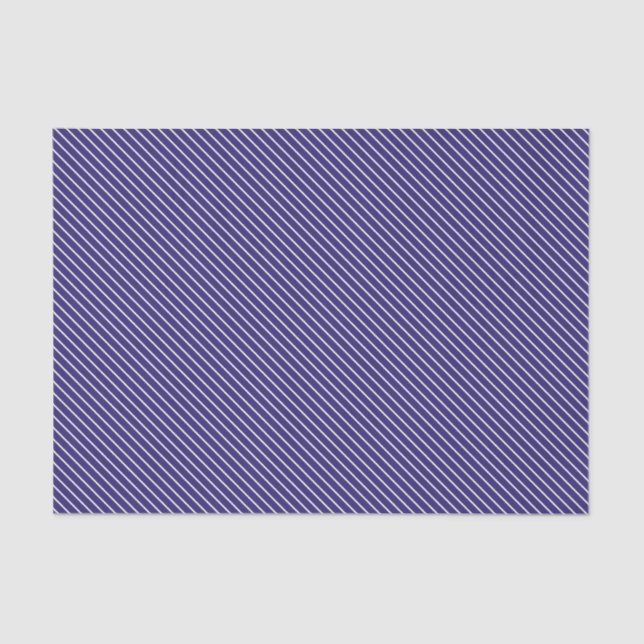 Papier Mousseline Pinstripes diagonales - bleu marine et blanc (Recto)