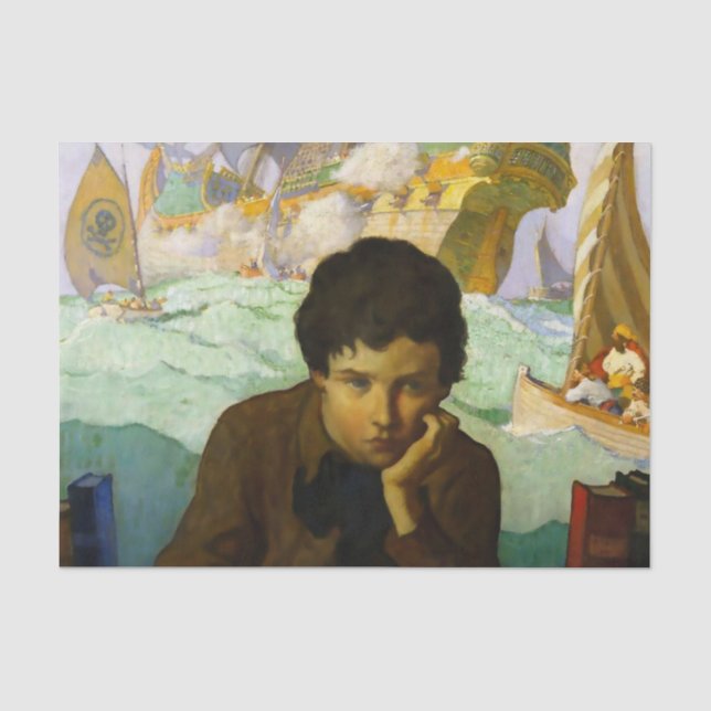 Papier Mousseline "Pirate Dreams" par NC Wyeth (Recto)