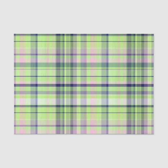 Papier Mousseline Pistachio Pink Navy Wht Preppy (Recto)