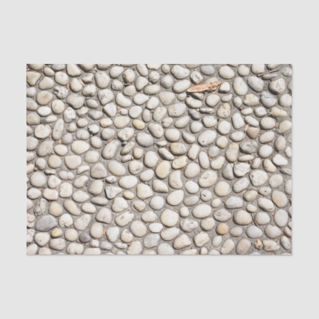 Papier Mousseline Piste de galets en pierre Promenade Sidewalk Rocks (Recto)
