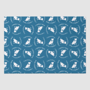 Papier Mousseline Pit Bull Baby shower Pitbull Chien Blue Boy