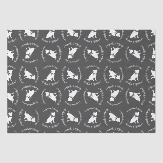 Papier Mousseline Pit Bull Chien Baby shower Genre Neutre Pitbull (Recto)