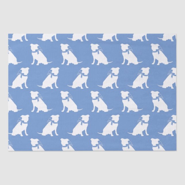 Papier Mousseline Pit Bull Chien Puppy Pitbull (Recto)