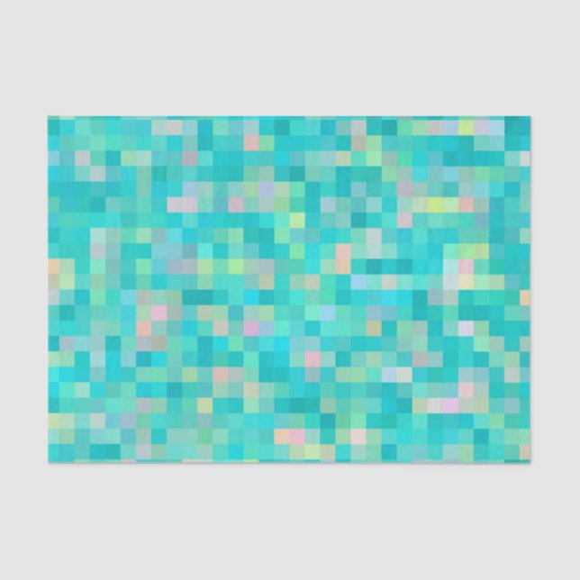 Papier Mousseline Pixel Art Multicolor Motif (Recto)