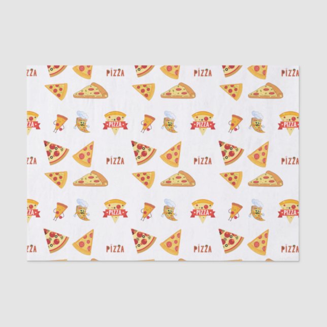 Papier Mousseline Pizza cool Slices Pizza Amateurs de Pizza (Recto)