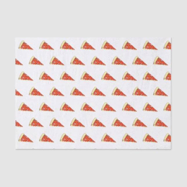 Papier Mousseline Pizza Party Fromage Pepperoni Pie tranche Pizzeria (Recto)