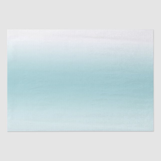 Papier Mousseline Plage Aqua Blue Ombre (Recto)