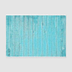 Papier Mousseline Plage côtière de Faux Turquoise Découpage en bois