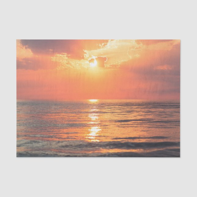 Papier Mousseline Plage de Los Angeles en Californie au coucher du s (Recto)