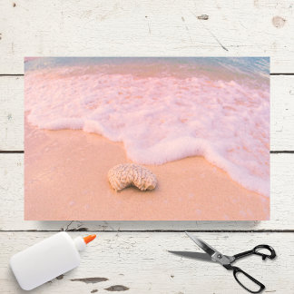 Papier Mousseline Plage relaxante avec coquillages îles Caïmans