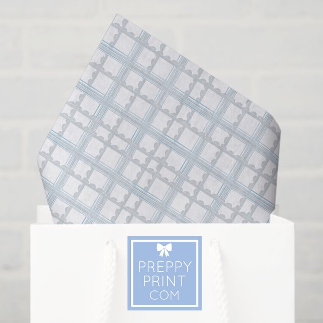 Papier Mousseline Plaid bleu clair et blanc (Créateur téléchargé)