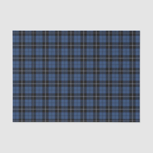 Papier Mousseline Plaid bleu foncé (Recto)