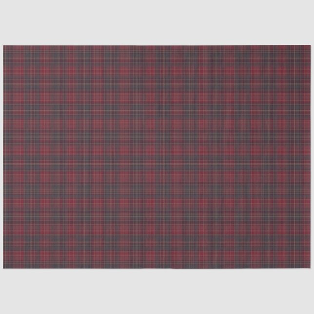 Papier Mousseline Plaid bleu rouge et marine (Recto)