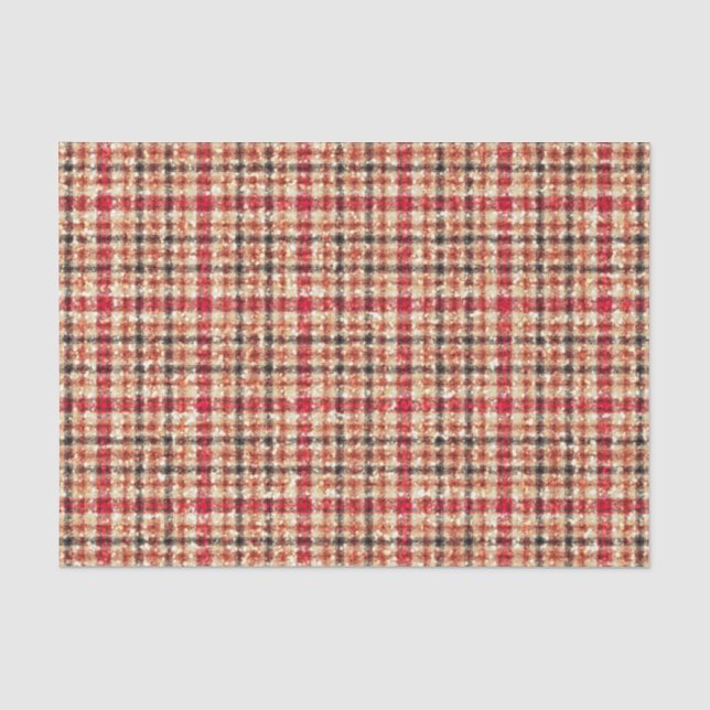 Papier Mousseline Plaid de tartan d'Earthtone de parties (Recto)