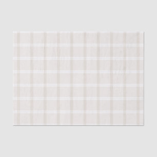 Papier Mousseline Plaid de tartan no. 49 beige et de blanc