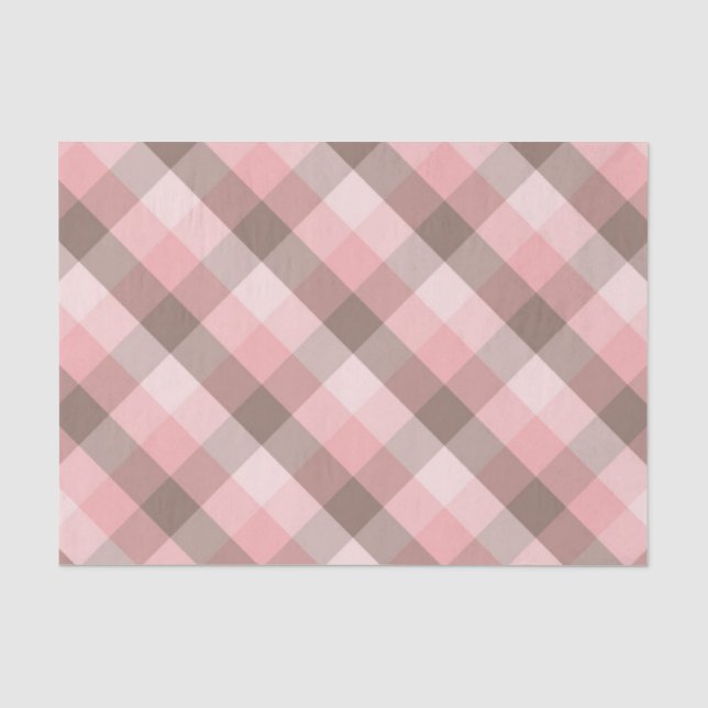 Papier Mousseline Plaid rose (Recto)