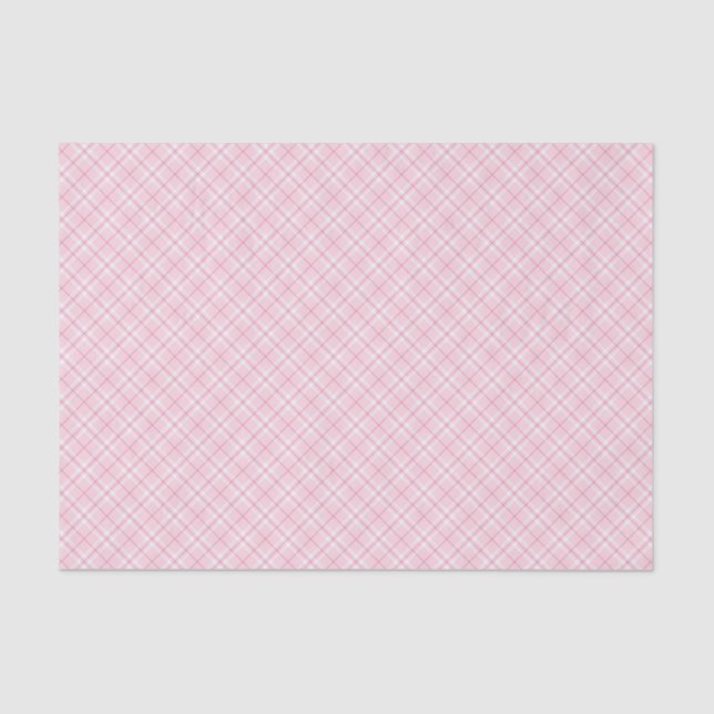 Papier Mousseline Plaid rose-clair (Recto)