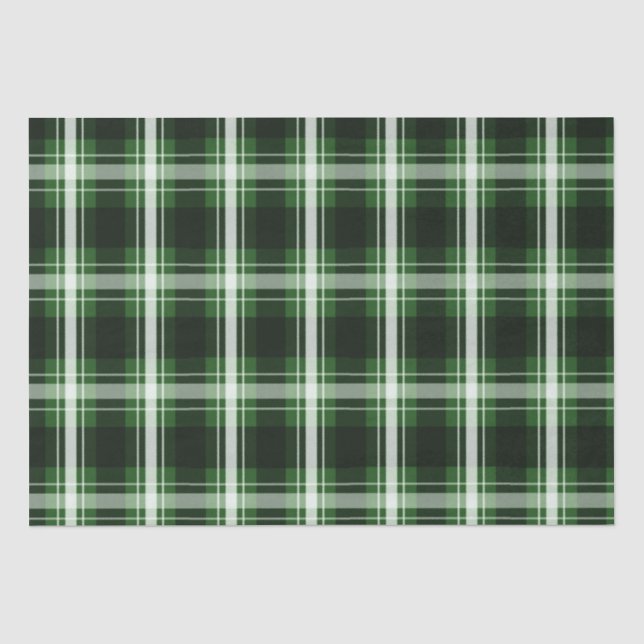 Papier Mousseline Plaid vert foncé (Recto)