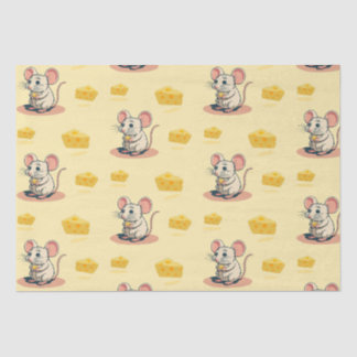 Papier Mousseline Plaisirs au fromage : Souris mignonne avec Chausse