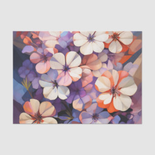 Papier Mousseline Plante botanique Phlox Abstrait Floral
