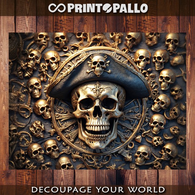 Papier Mousseline Plaque de crâne de pirate (Créateur téléchargé)
