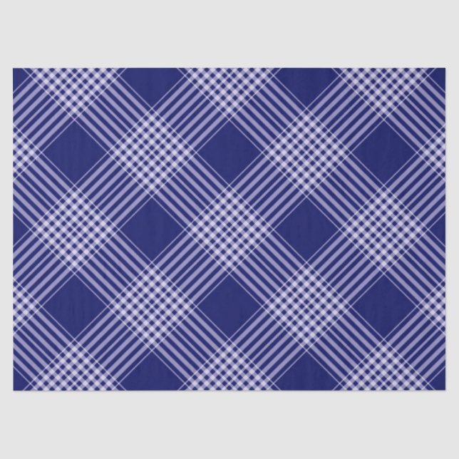 Papier Mousseline Plat Bleu Et Blanc (Recto)