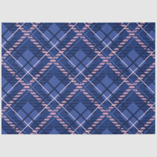 Papier Mousseline Plat bleu et rose