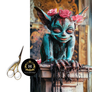 Papier Mousseline Playy Sprite Gothique Paris Gargoyle Découpage