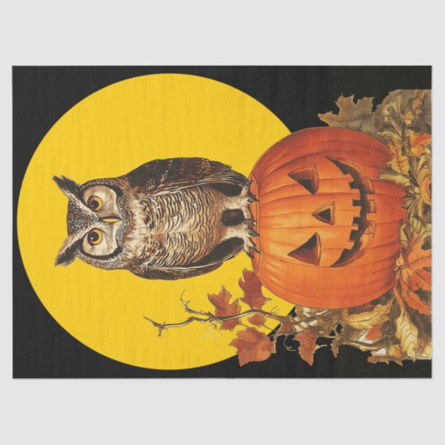 PAPIER MOUSSELINE PLEINE LUNE HALLOWEEN  (Recto)