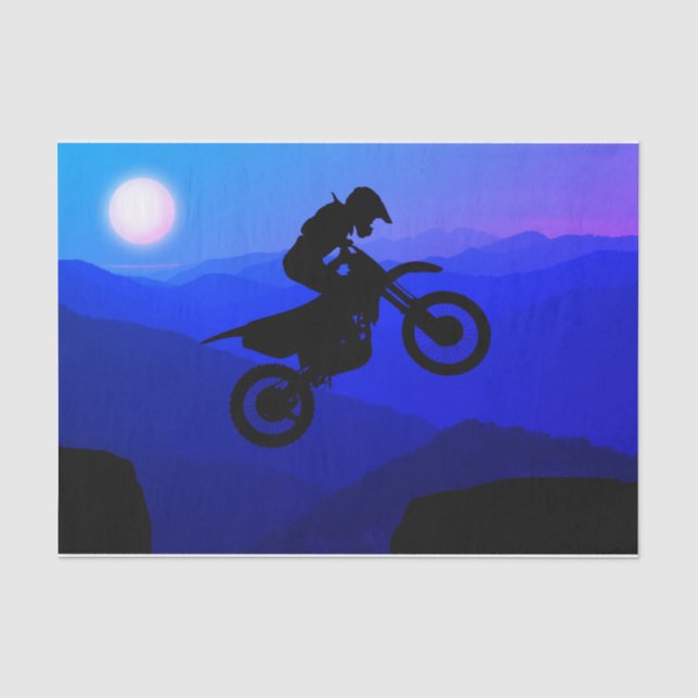 Papier Mousseline Pleine lune Vélo Dirt Voyage de nuit Motocross (Recto)